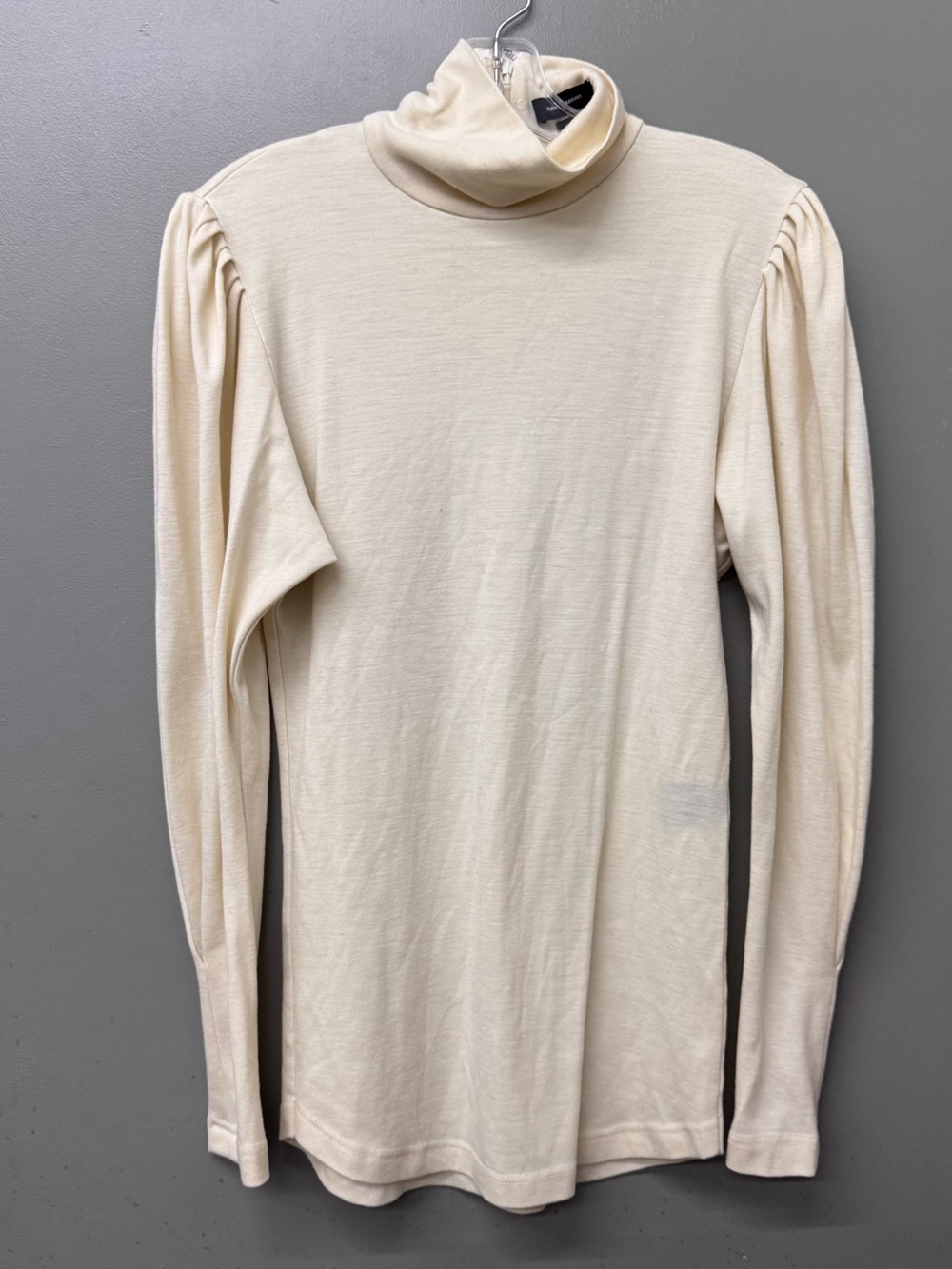 ISABEL MARANT Gavina Mélange Merino Wool cream Turtleneck Top size 38